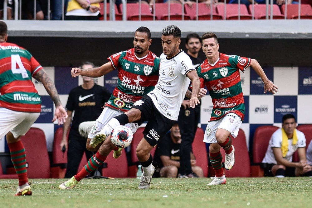 Corinthians durante jogo do Paulistão